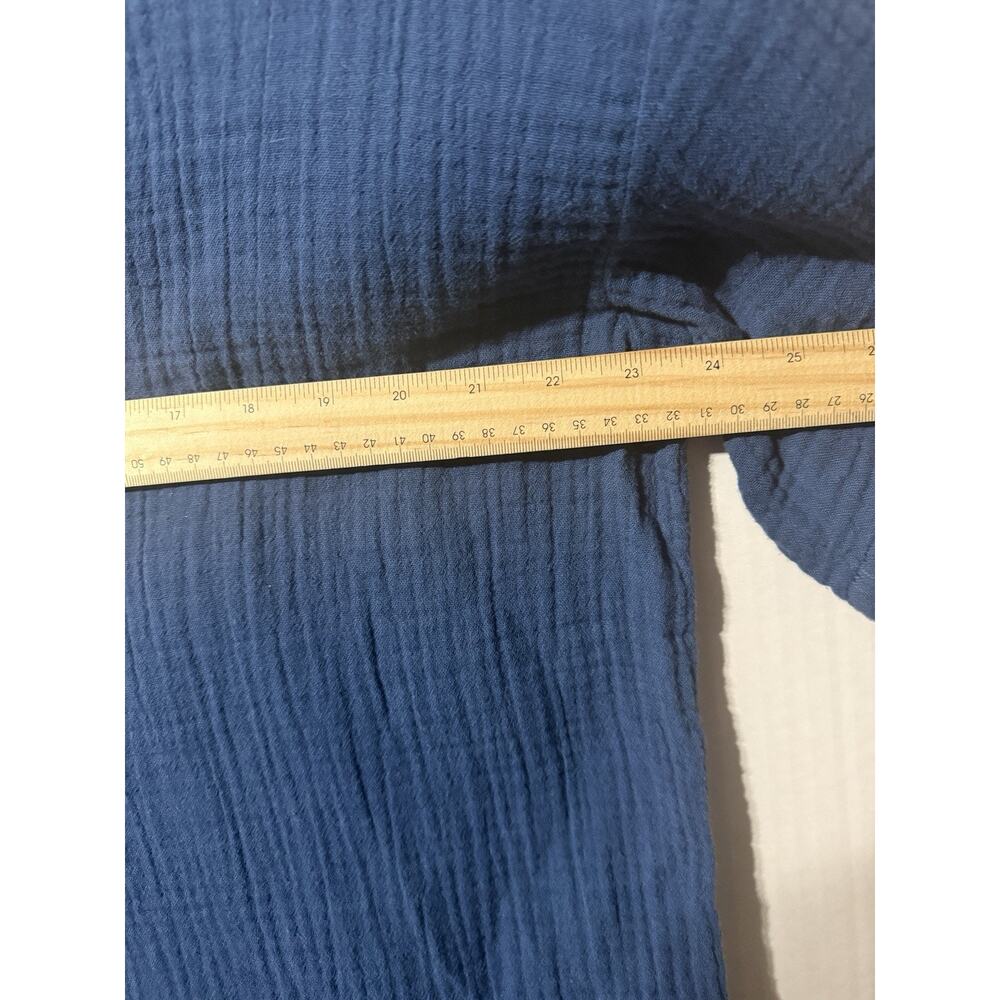Eileen Fisher Women’s Blue Round Neck Short Sleeve Organic Cotton Blouse XL - Picture 4 of 5